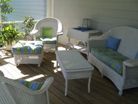 Custom Cushions On Screened Porch Wicker Furniture