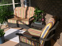 Sunbrella Fabric Deep Seat Wicker Patio Cushions