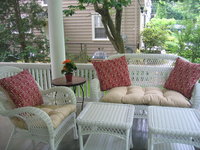 Custom Made Wicker Seat Cushions With Knife Edge