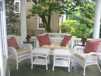 Custom Made Wicker Seat Cushions In Sunbrella