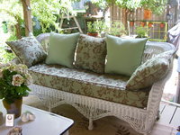 Custom Cushions For 100 Year Old Wicker Sofa