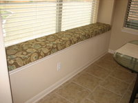 Breakfast room window seat