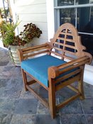 New Sunbrella Cushion For Teak Patio Chair