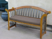 My Beautiful New Sunbrella Bench Cushion