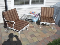 Old Iron Patio Chairs Get New Sunbrella Cushions