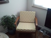 Mid Century Modern Lounge Chair Custom Cushions
