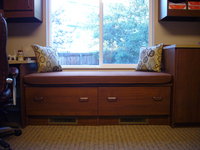 Our New Sunbrella Dash Redwood Window Seat Cushion