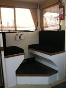 Custom Sunbrella Black Boat Cabin Cushions