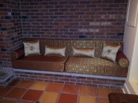 Custom Seating Cushions in Floored Terracotta by Robert