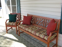 Throw Pillows &Tufted Sofa Cushions in Sunbrella Fabric