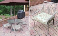 Sunbrella Merritt Mint Seat Cushions for the Patio