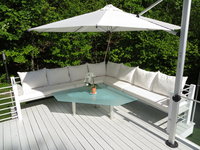 Deck Seat Bench Cushions in Sunbrella Sailcloth