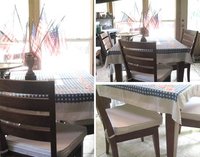 White Poly Twill Trapezoid Chair Pads with Ties