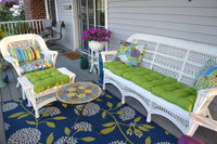 Custom Sunbrella Wicker Sofa & Chair Cushions