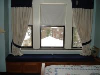New Sunbrella Navy Window Seat Cushions