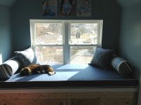 Custom Window Seat Cushion and Pillows