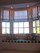 Window Seat Cushion with Bistro Checkerboard
