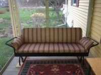 Porch Glider in Sunbrella Davidson Redwood Fabric