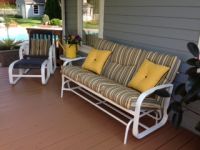 Deck Glider Pillows in Yellow