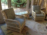 Wicker Chairs and Cushions in Our Sun Room