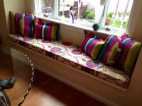 Retro Bench Cushion & Designer Pillows