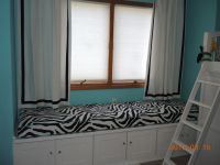 Zebra Window Seat Cushion for Daughter's Room