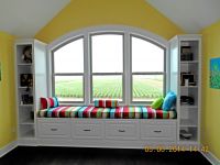 Colorful School Room Window Seat Cushion