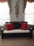 Redwood Couch Makeover With Custom Cushion