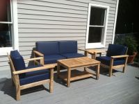 Custom Vinyl Outdoor Deep Seat Cushions