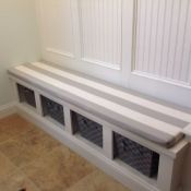 Hallway Bench Cushion In Sunbrella Stripe