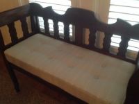 Antique Bench With New Cushion Made To Fit