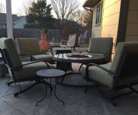 Fire Pit Chair Cushions - Sunbrella Dupione Laurel