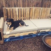 Large Sunbrella Cushions For Our Pallet Couch