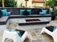 Custom Sunbrella Firepit Bench Cushions & Pillows