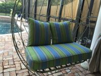 Antique Swing & New Sunbrella Cushion & Pillows