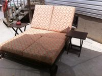 Sunbrella Double Chaise Lounge Cushion On Patio