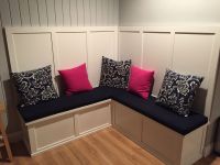 Kitchen Nook Bench Cushions In Sunbrella Navy