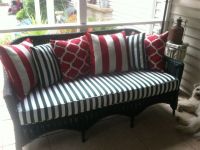 New Sunbrella Wicker Porch Sofa Cushion