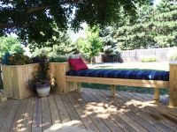 New Deck Bench Cushion In Sunbrella Stripe