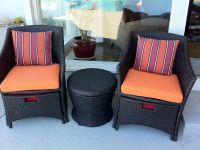 Sunbrella Tangerine Chair Cushions