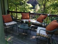 Wrought Iron Deck Chairs & New Sunbrella Cushions