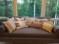 Porch Daybed Swing With Custom Sunbrella Cushion