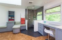 Custom-Shaped Bathroom Storage Bench Cushions