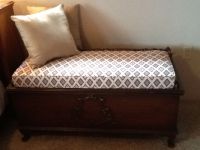 Great Grandma's Cedar Chest And New Custom Cushion