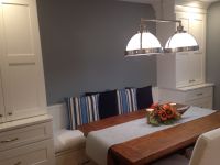 Banquette Dining Area With New Cushions & Pillows