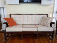New Sunbrella Cushions On An Old Sofa Frame