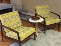 Mid-Century Chair Cushions With Customer's Fabric