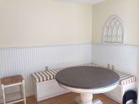 Breakfast Room Banquette Cushion In Outdura Stripe