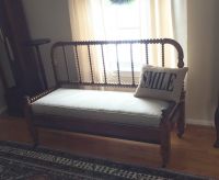 Antique Bench With New Cushion Made To Fit