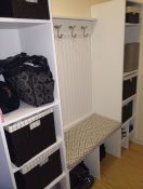 mudroom bench with outdura fabric